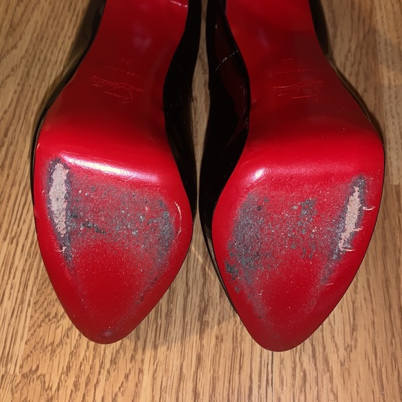 PRICE DROPPED Christian Louboutin Black Lady Peep 150 MM - Picture 8 of 12